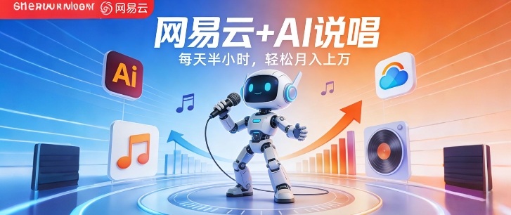 网易云+AI说唱,每天半小时,AI内容创作+流量变现,轻松月入1W-亮剑学堂