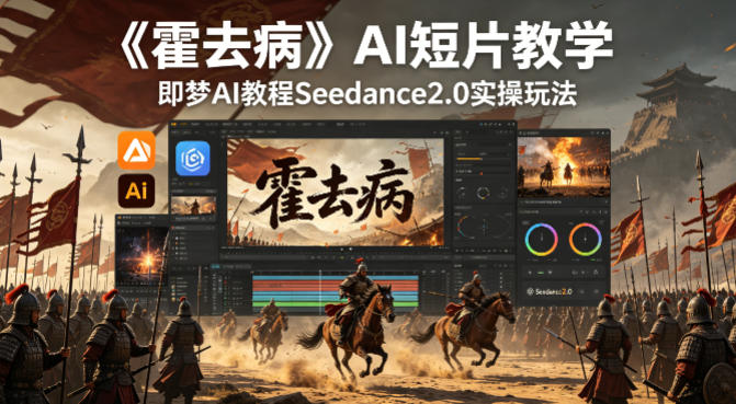 《霍去病》AI短片教学，即梦AI教程Seedance2.0实操玩法-亮剑学堂
