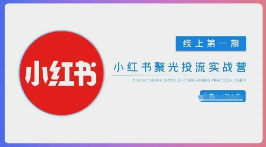 小红书聚光陪跑第一期,教你从0到1玩转小红书聚光投流,搭建小红书付费投流团队,更快的见到效果-亮剑学堂